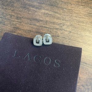 Lagos gold and diamond earrings